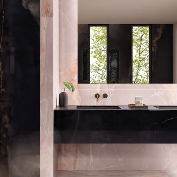 Πλακάκι Tele Di Marmo Onyx Black γυαλιστερό 60x120 cm